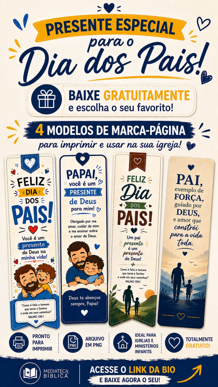 Marca-páginas Dia dos Pais